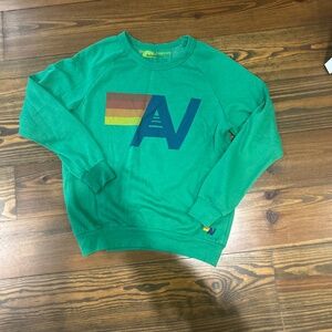 Aviator Nation Green Crewneck Swearshirt sz M